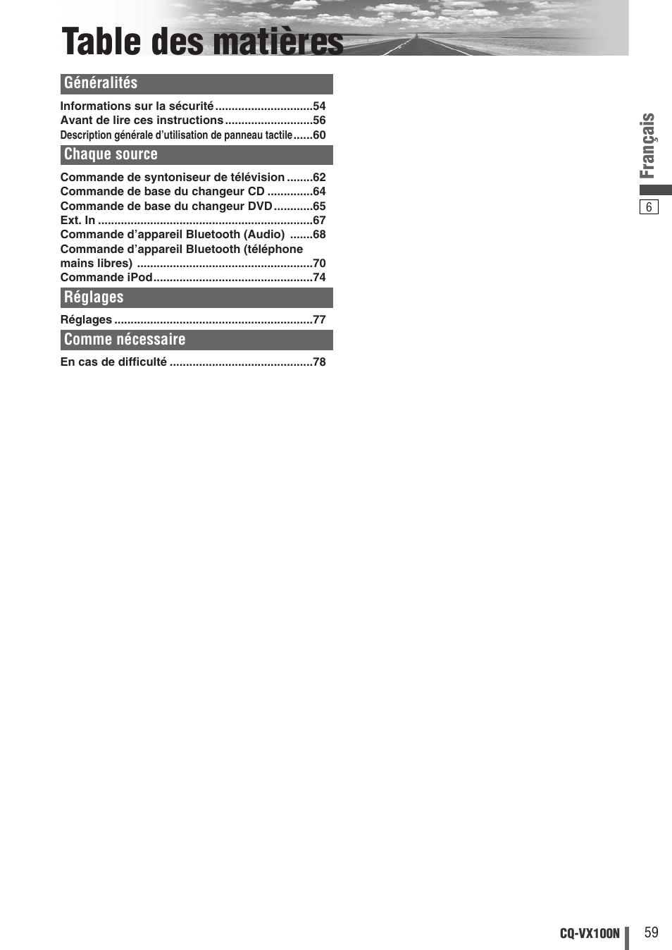 Panasonic CQVX100N User Manual | Page 7 / 28