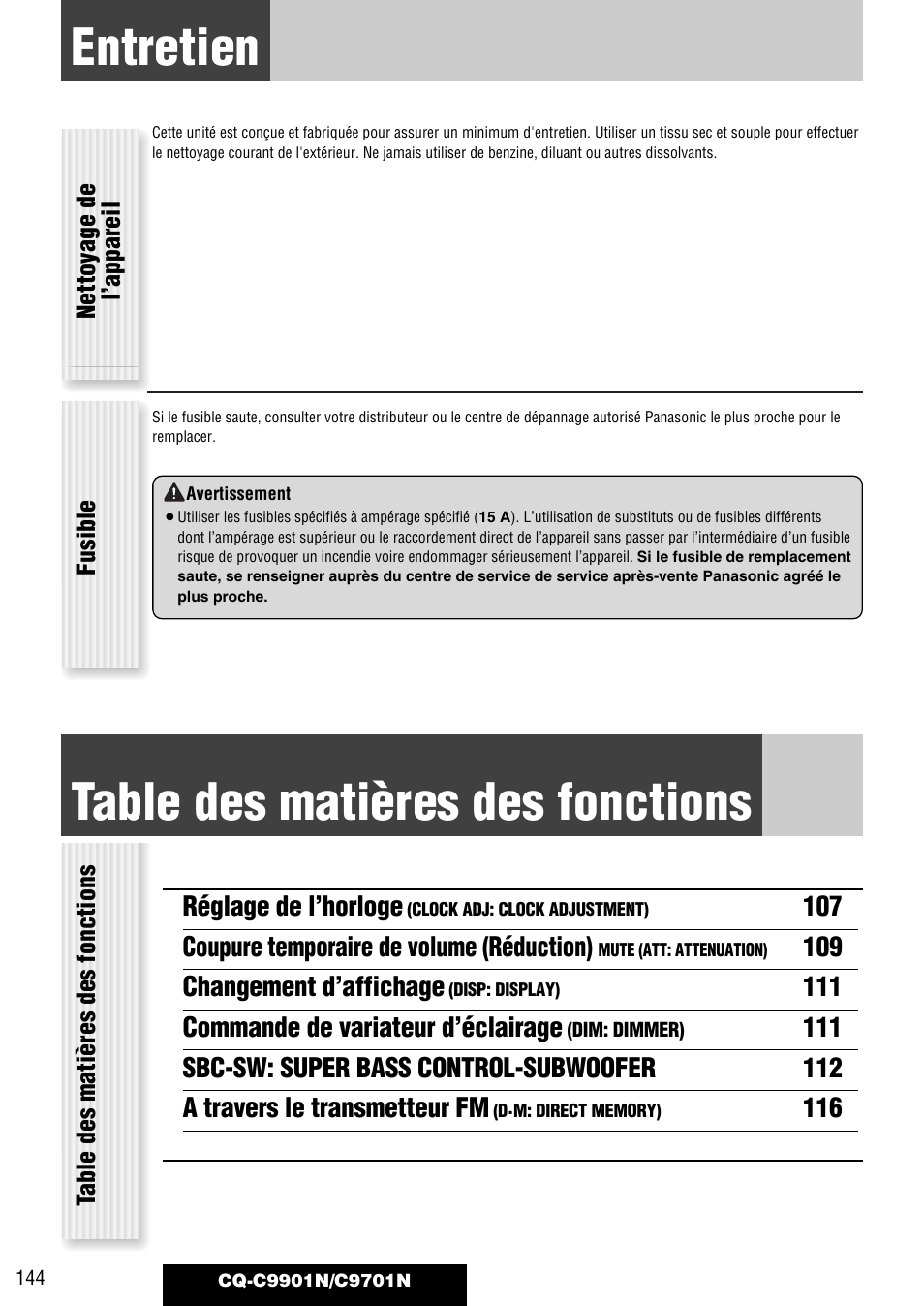 Panasonic CQC9701N User Manual | Page 48 / 52