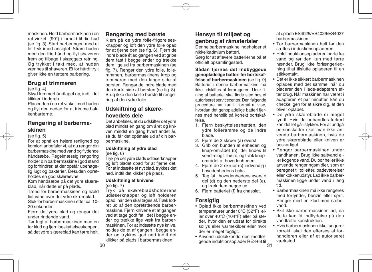 Panasonic ES4025 User Manual | Page 16 / 37