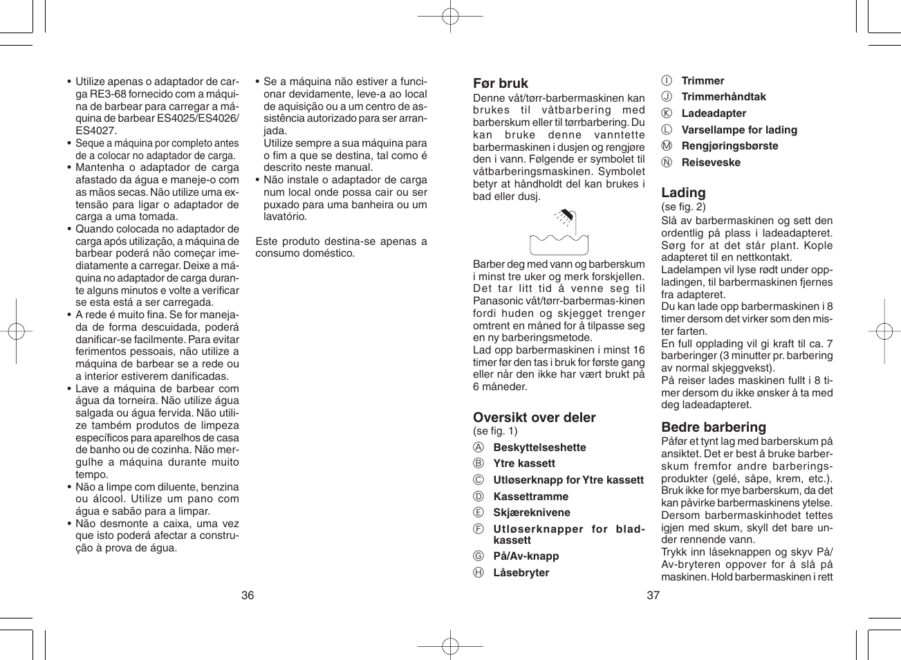 Panasonic ES4025 User Manual | Page 19 / 37