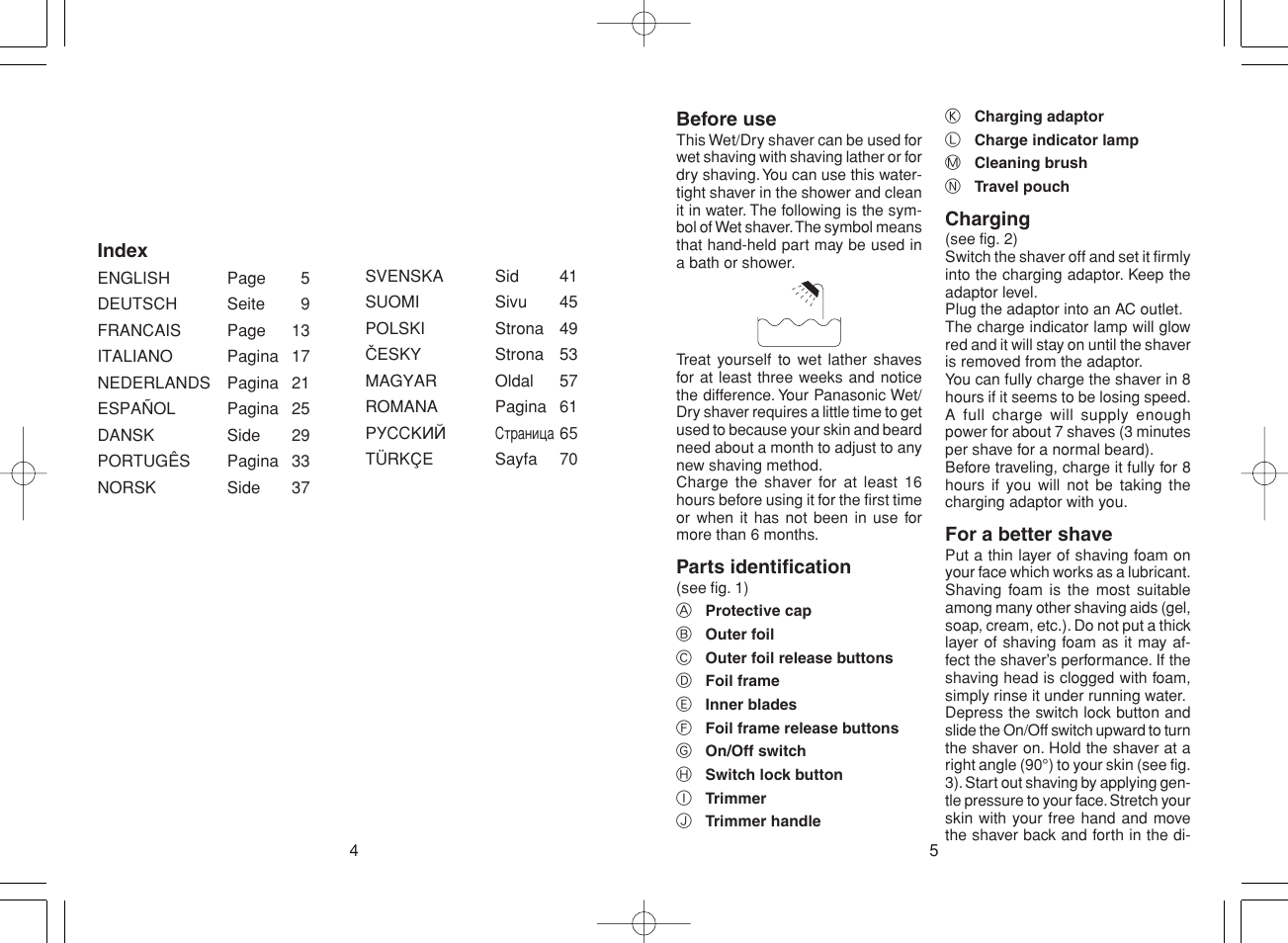 Panasonic ES4025 User Manual | Page 3 / 37