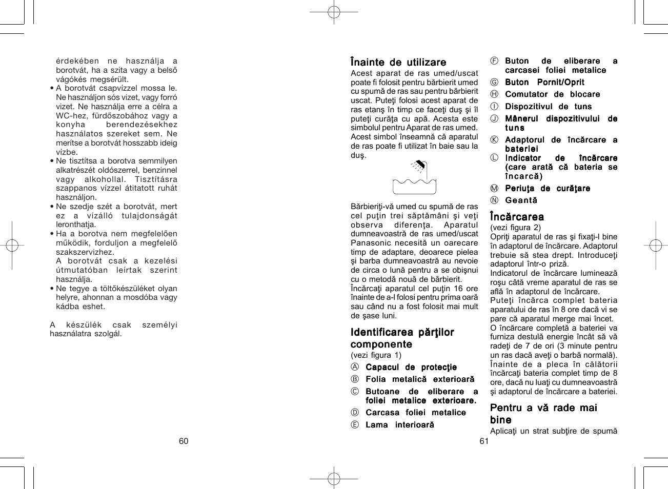 Panasonic ES4025 User Manual | Page 31 / 37