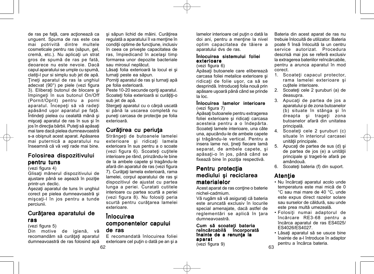 Panasonic ES4025 User Manual | Page 32 / 37