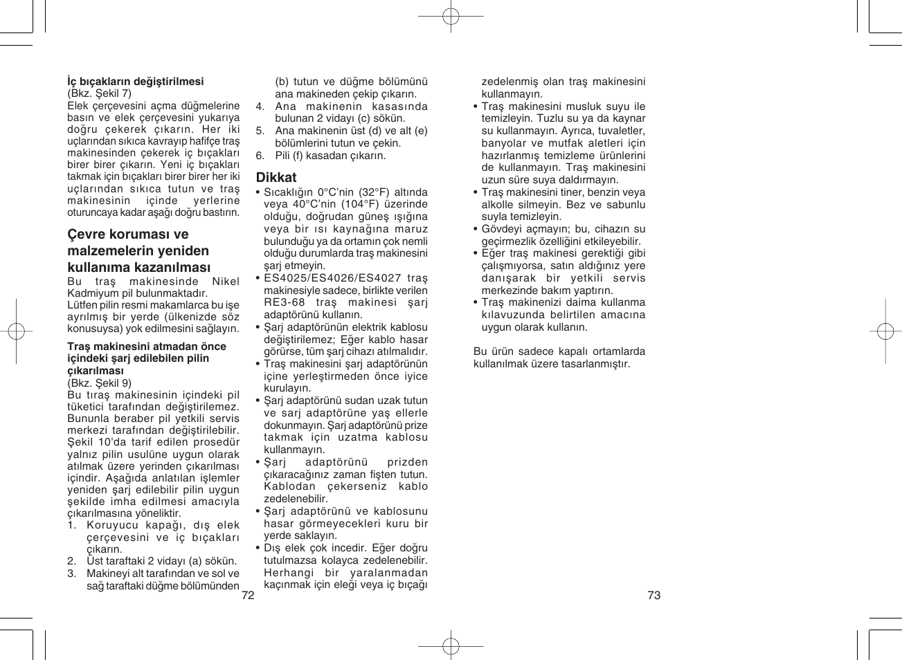 Panasonic ES4025 User Manual | Page 37 / 37