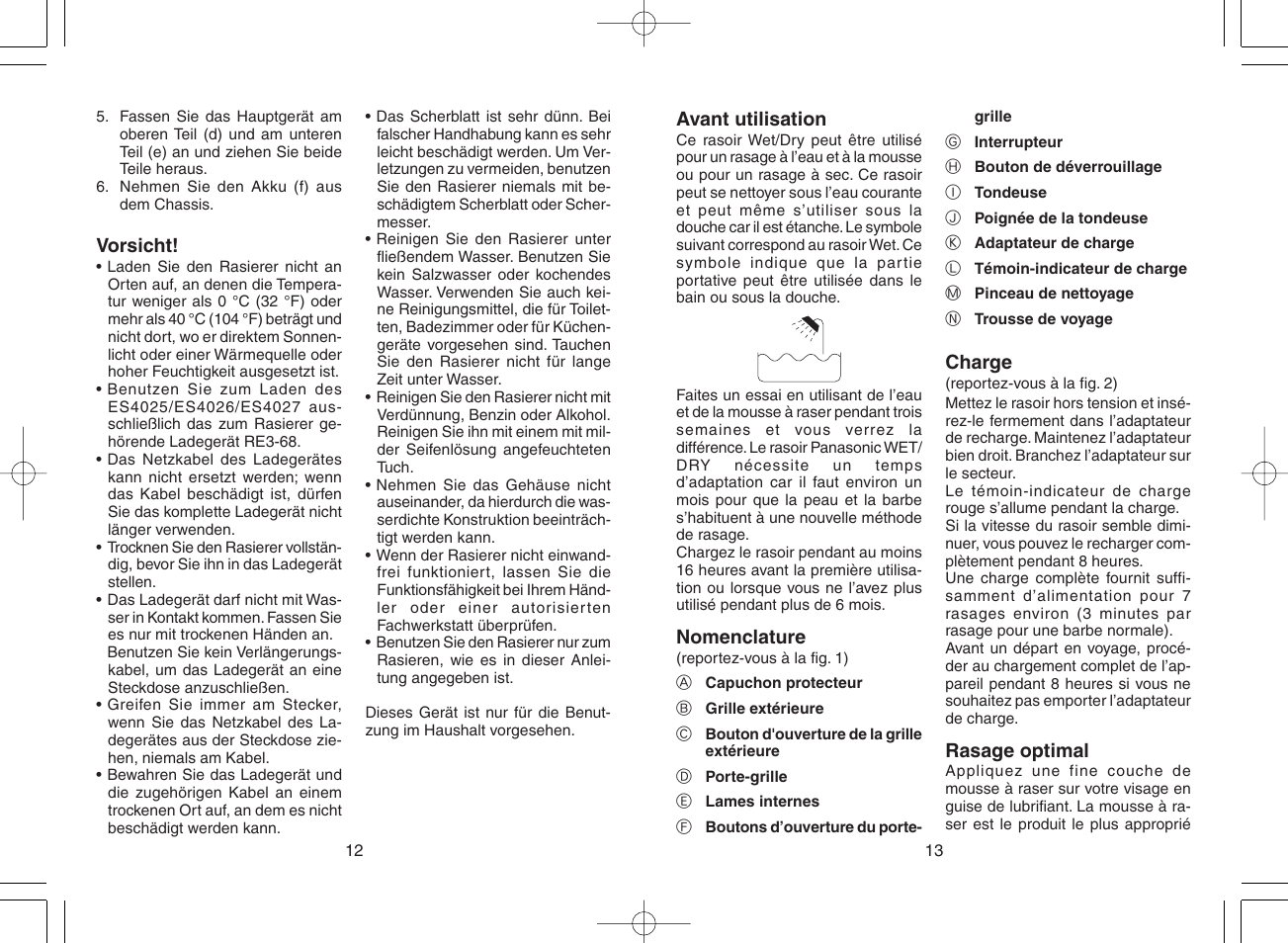 Panasonic ES4025 User Manual | Page 7 / 37