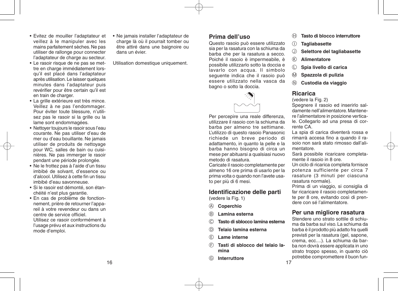 Panasonic ES4025 User Manual | Page 9 / 37