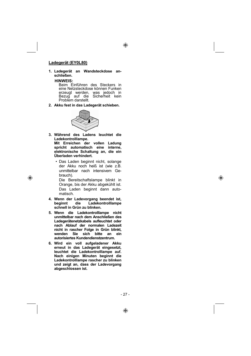 Panasonic EY7960 User Manual | Page 27 / 152