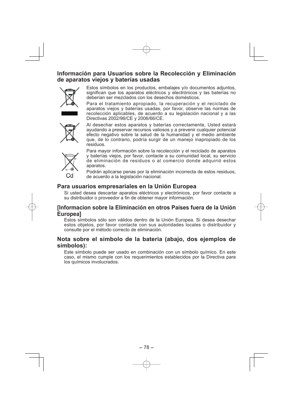 Panasonic EY7960 User Manual | Page 78 / 152