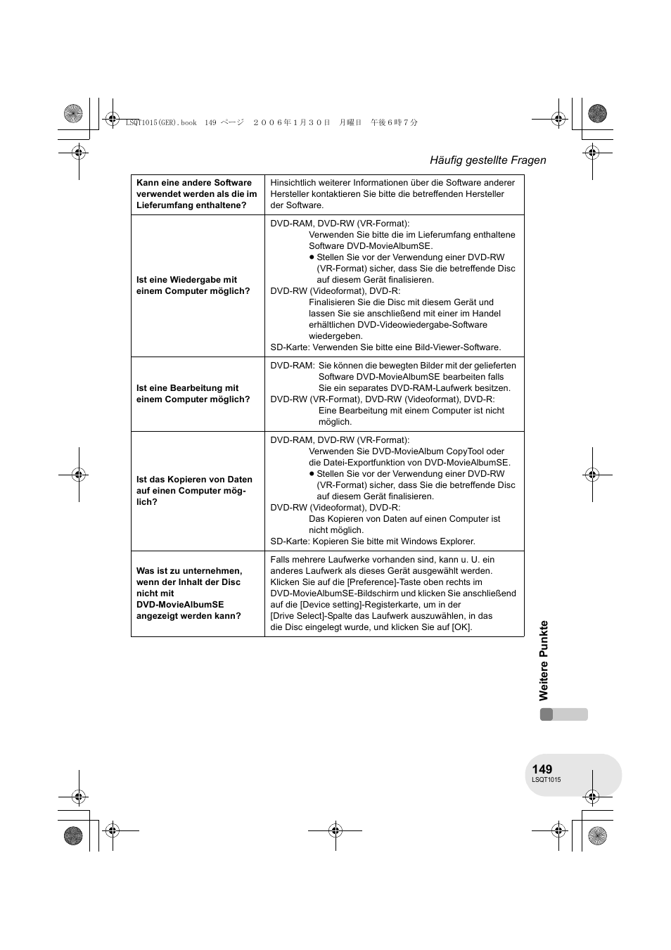 Panasonic VDRD250EG User Manual | Page 149 / 336