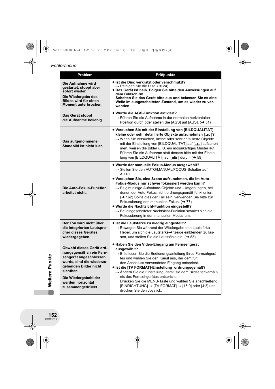 Panasonic VDRD250EG User Manual | Page 152 / 336