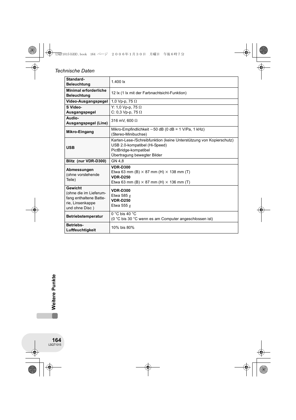 Panasonic VDRD250EG User Manual | Page 164 / 336