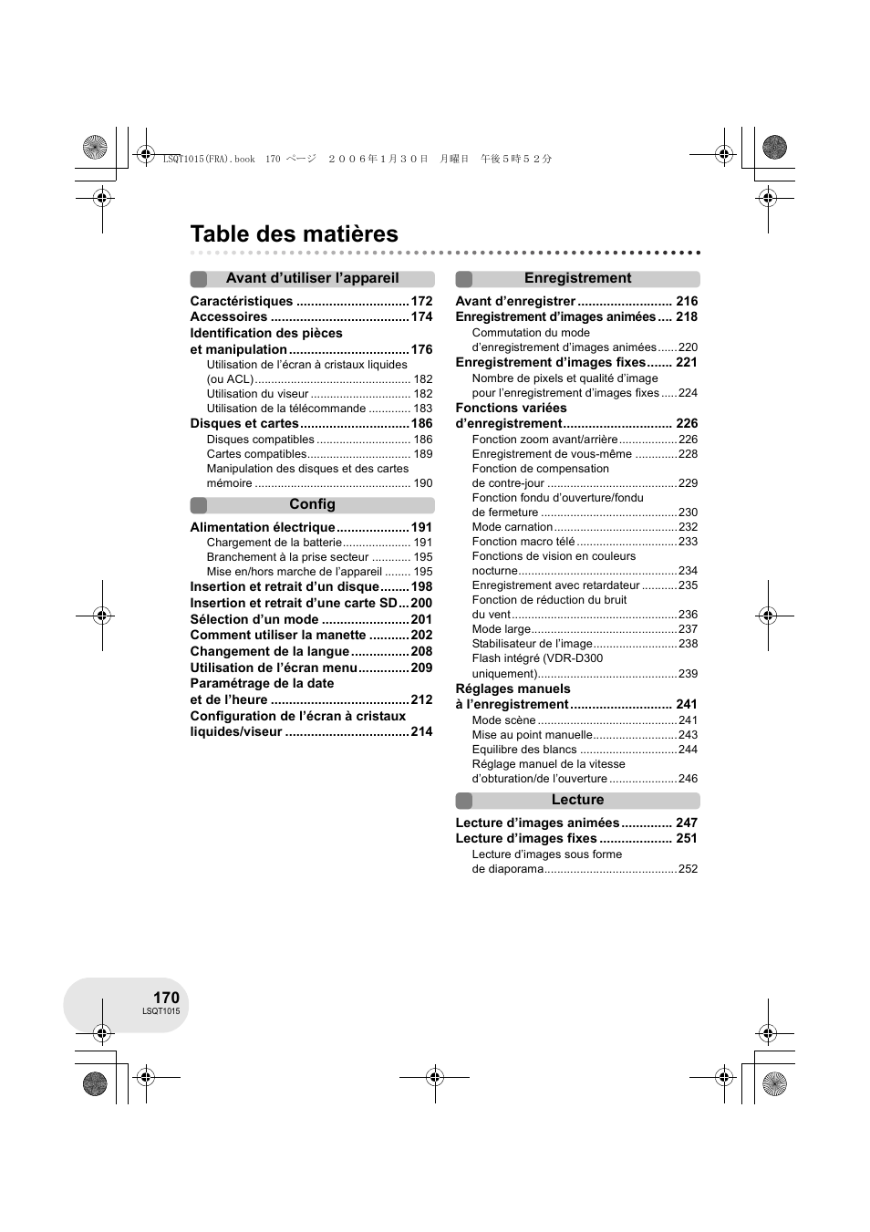 Panasonic VDRD250EG User Manual | Page 170 / 336