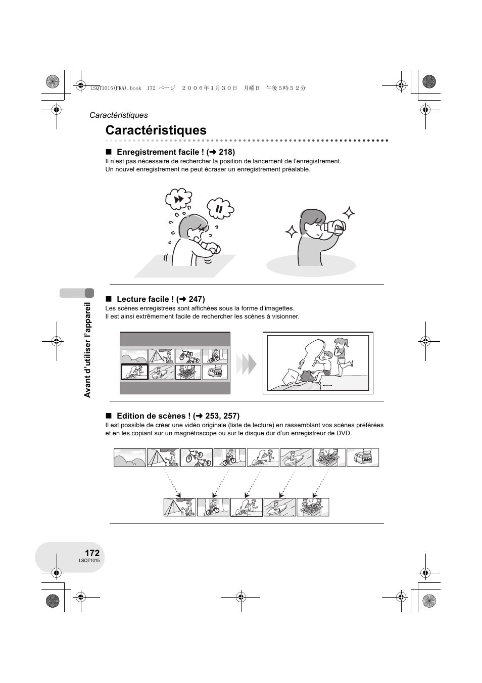 Caractéristiques | Panasonic VDRD250EG User Manual | Page 172 / 336