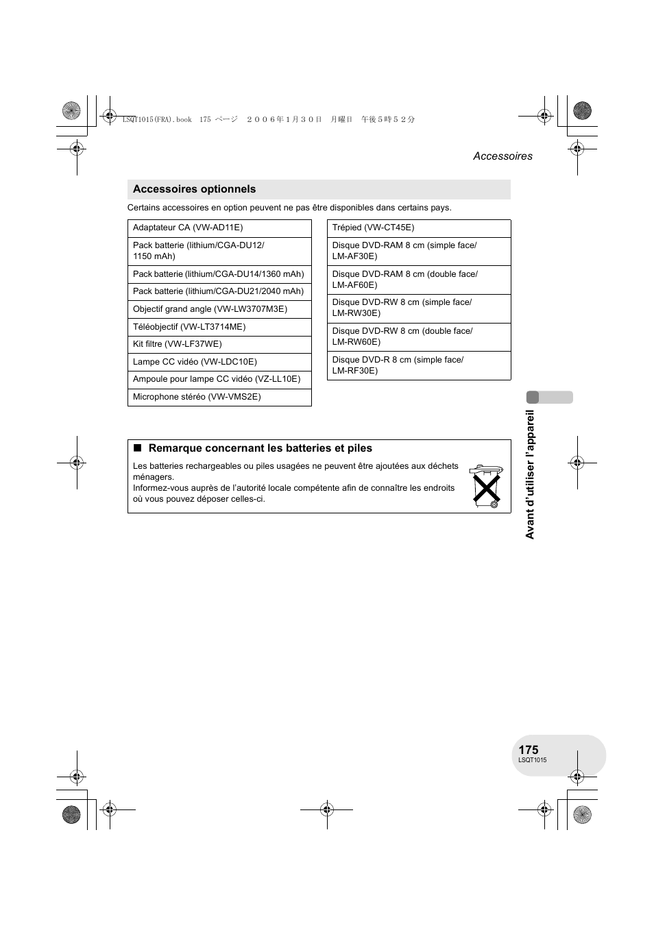Panasonic VDRD250EG User Manual | Page 175 / 336