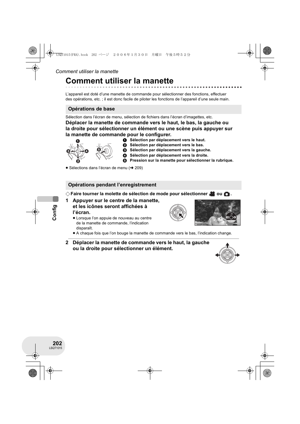 Comment utiliser la manette | Panasonic VDRD250EG User Manual | Page 202 / 336