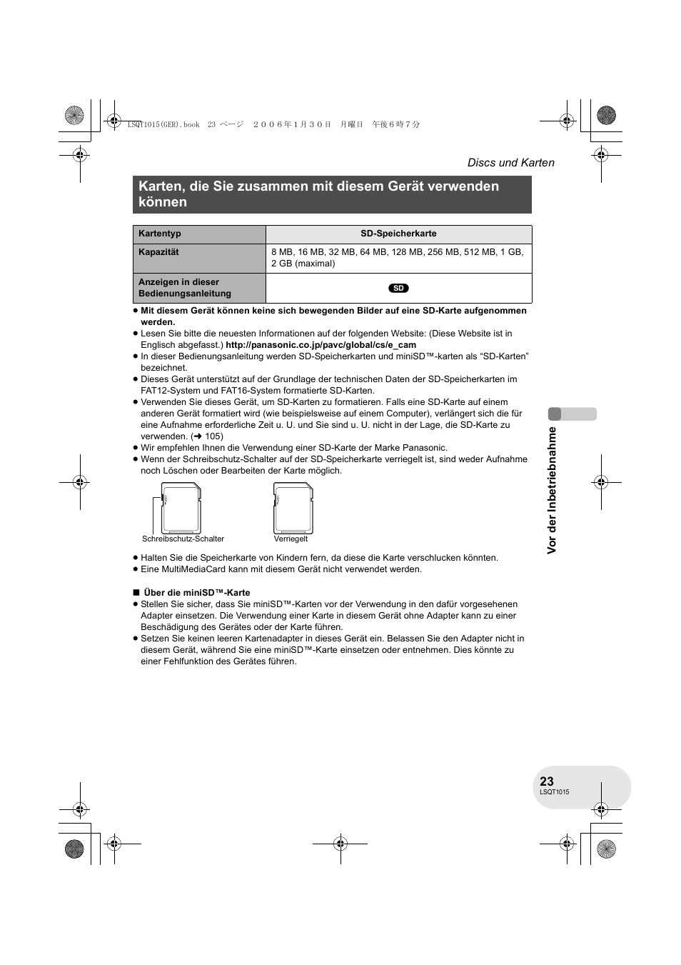 Panasonic VDRD250EG User Manual | Page 23 / 336