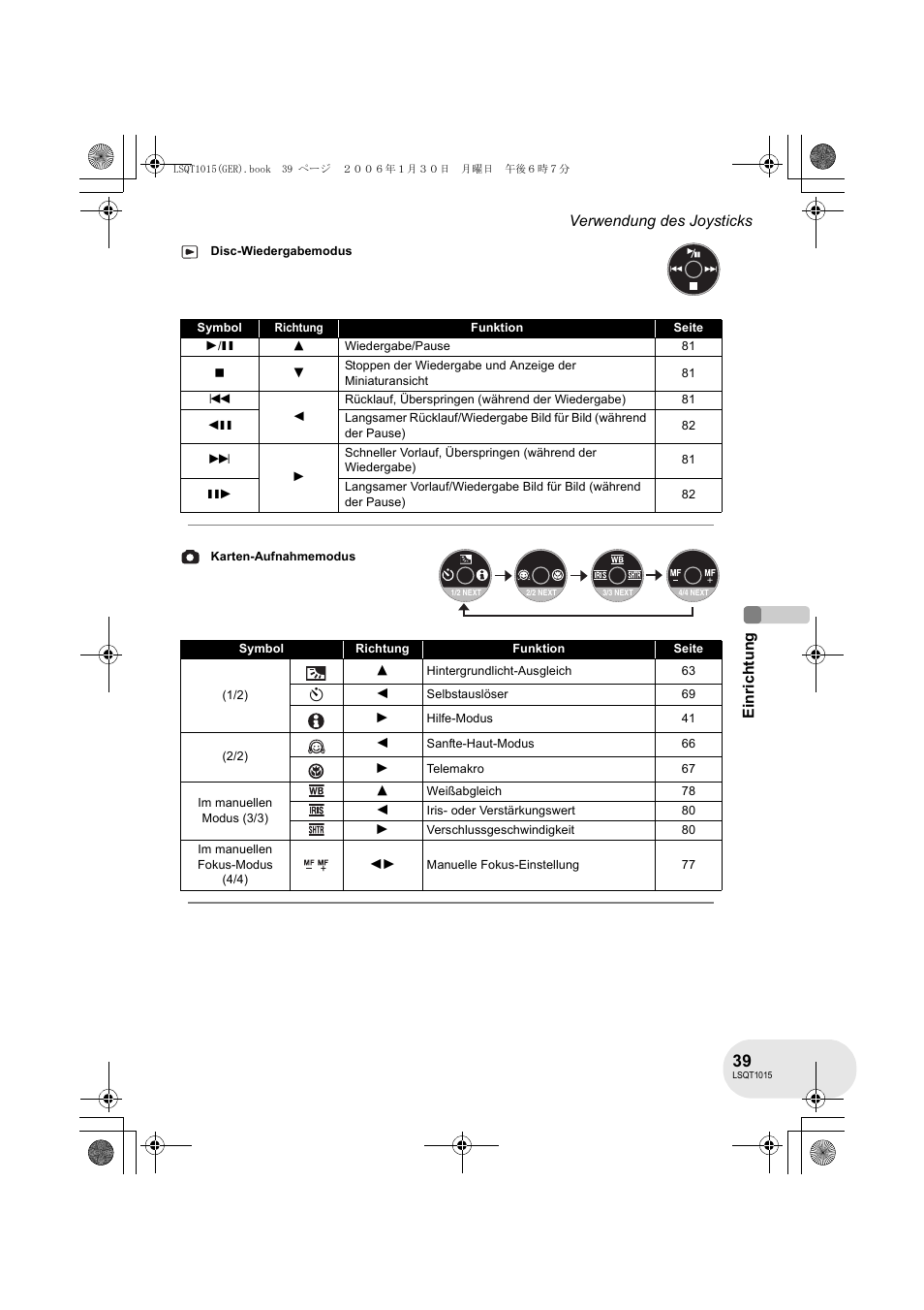 Panasonic VDRD250EG User Manual | Page 39 / 336