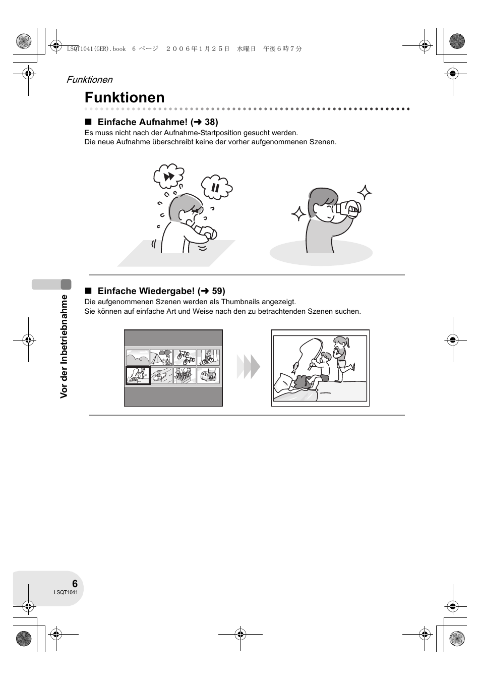 Funktionen | Panasonic VDRD152EG User Manual | Page 6 / 232