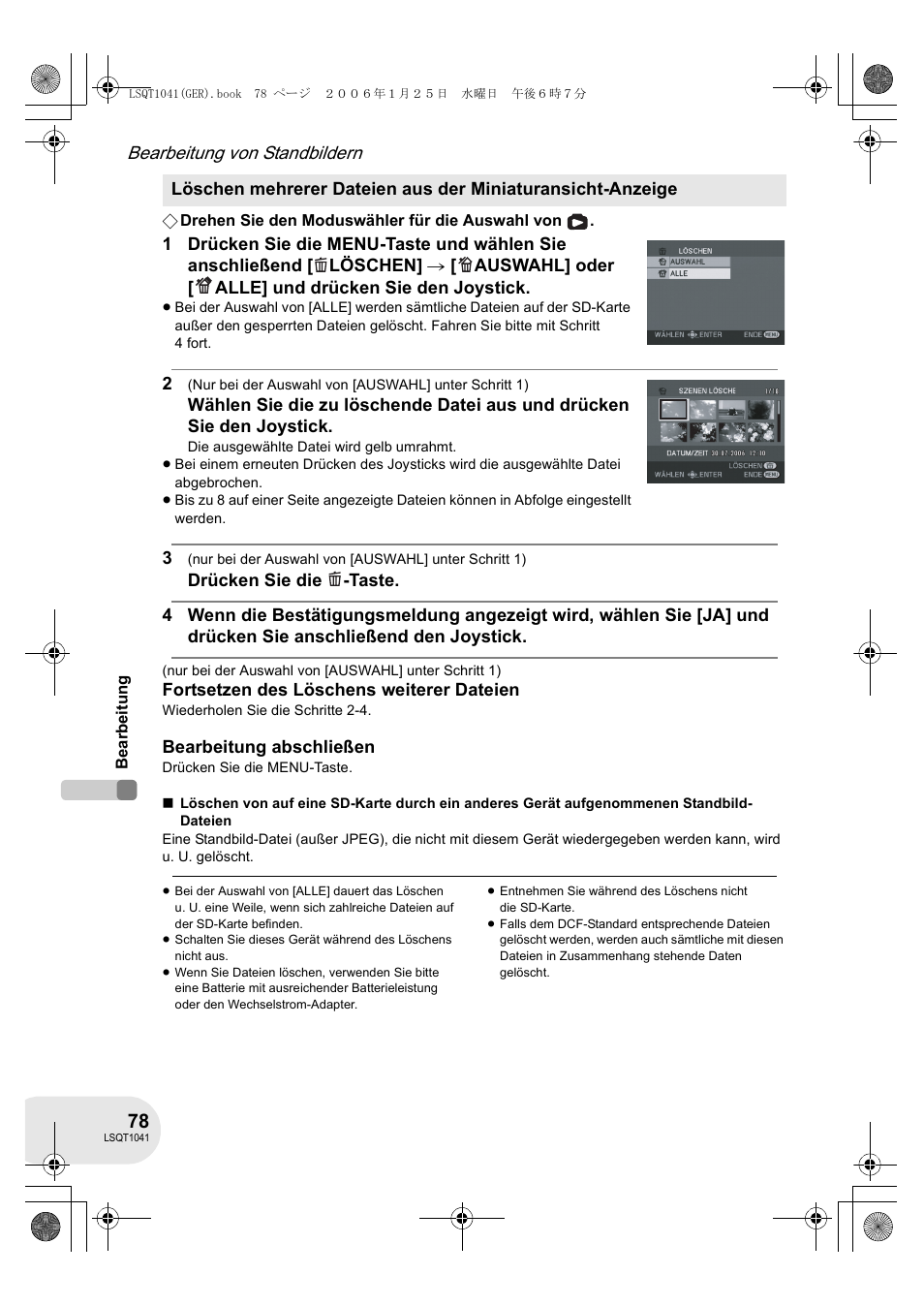 Bearbeitung von standbildern | Panasonic VDRD152EG User Manual | Page 78 / 232