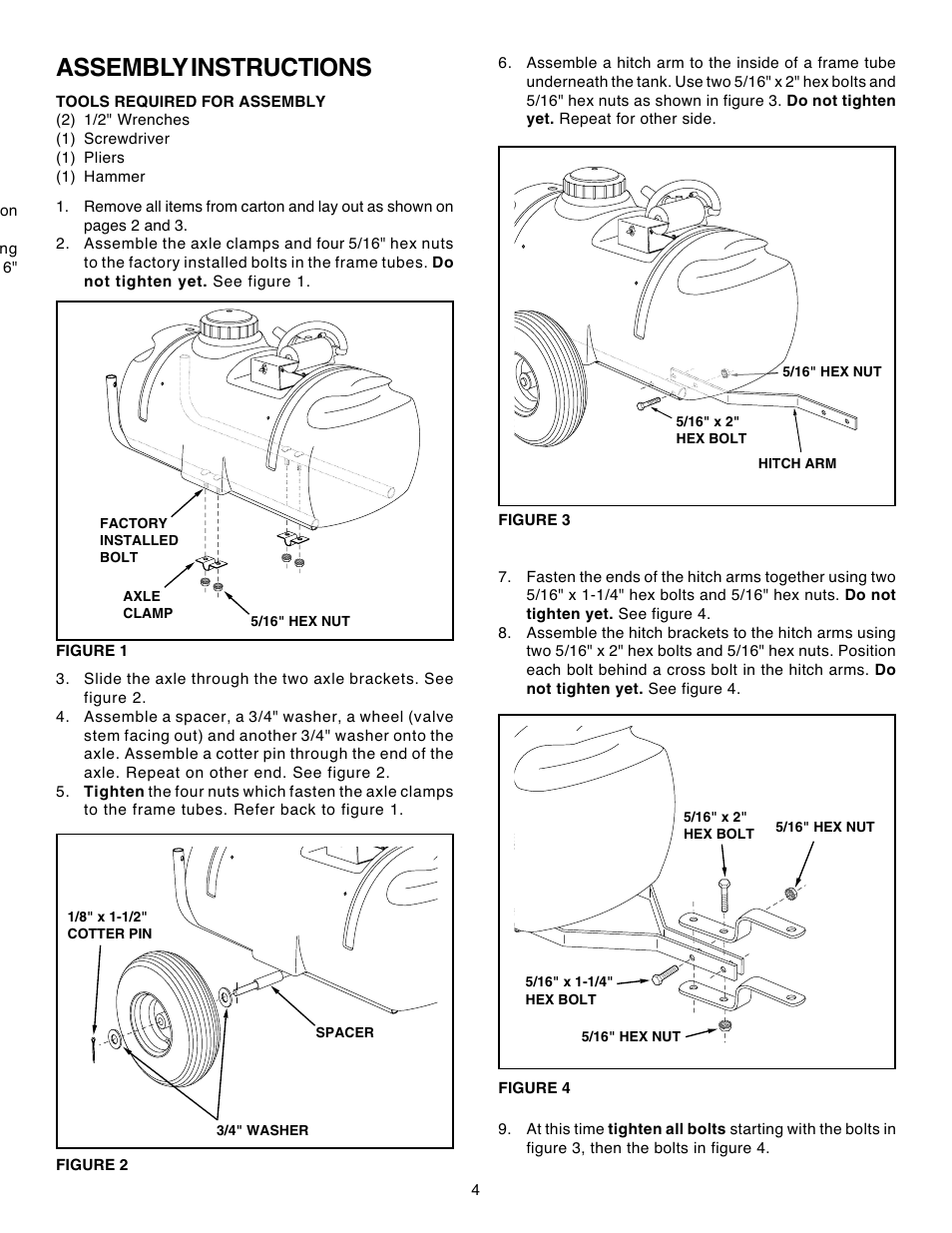 Assembly instructions | Agri-Fab 45-02931 User Manual | Page 4 / 12