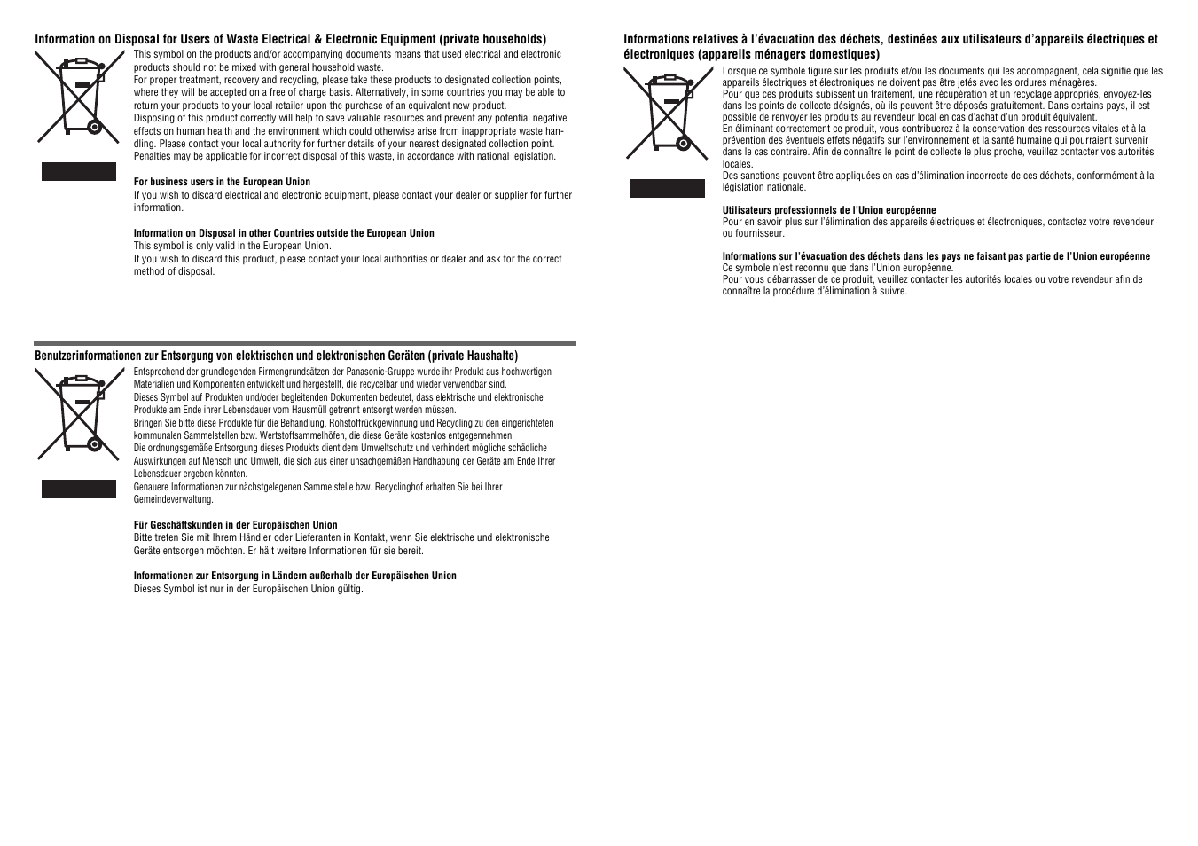 Panasonic CAVDC300N User Manual | Page 2 / 2