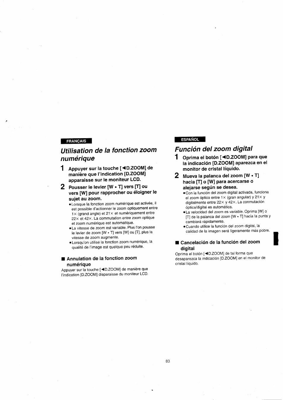 Numenque | Panasonic NVVX22EG User Manual | Page 83 / 154