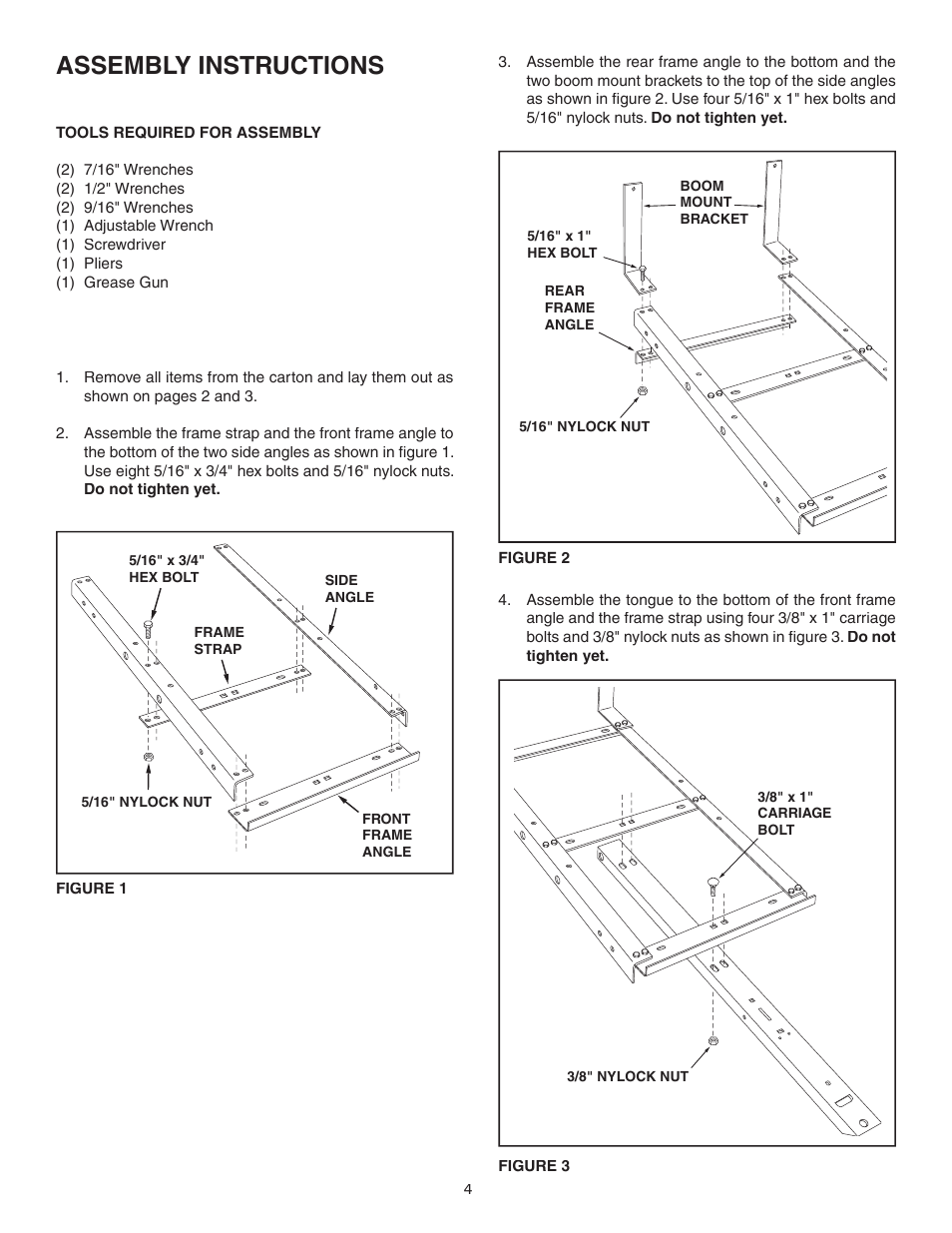 Assembly instructions | Agri-Fab 45-0325 User Manual | Page 4 / 16