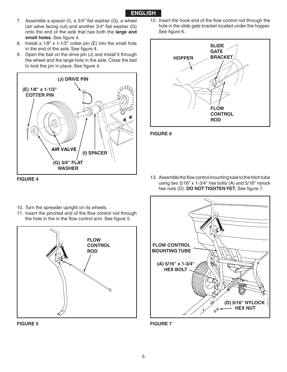 Agri-Fab 175 LB. ATV BROADCAST SPREADER 45-03295 User Manual | Page 5 / 20