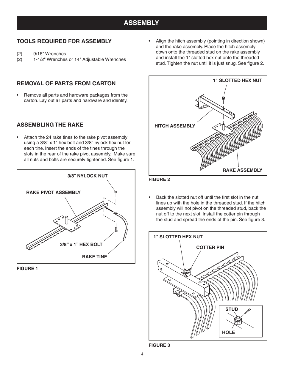 Assembly | Agri-Fab 486.24537 User Manual | Page 4 / 8