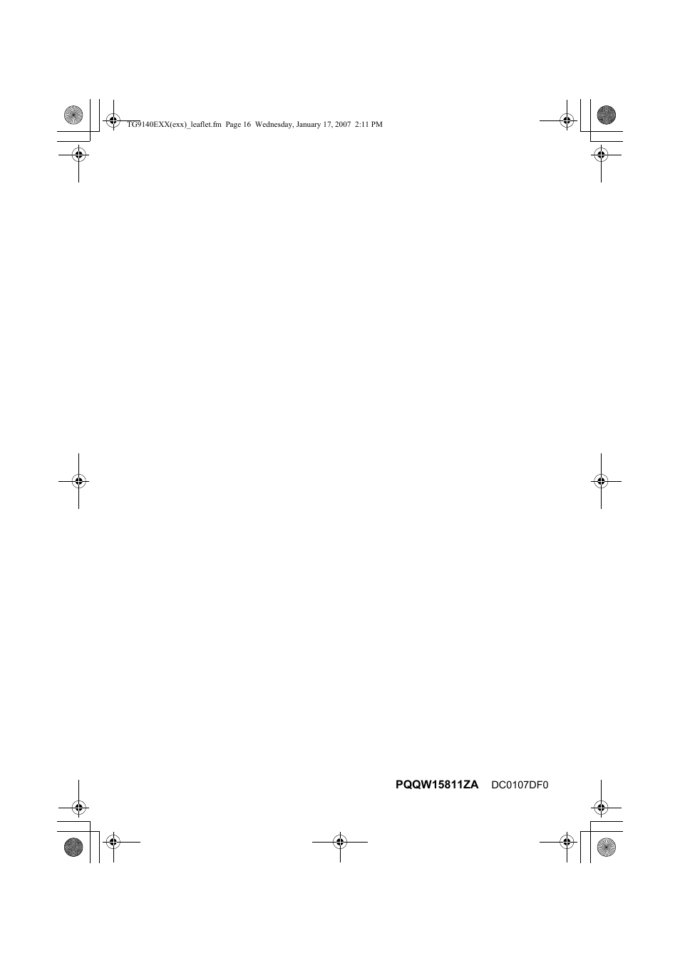 Panasonic KXTG9140EXX User Manual | Page 16 / 16