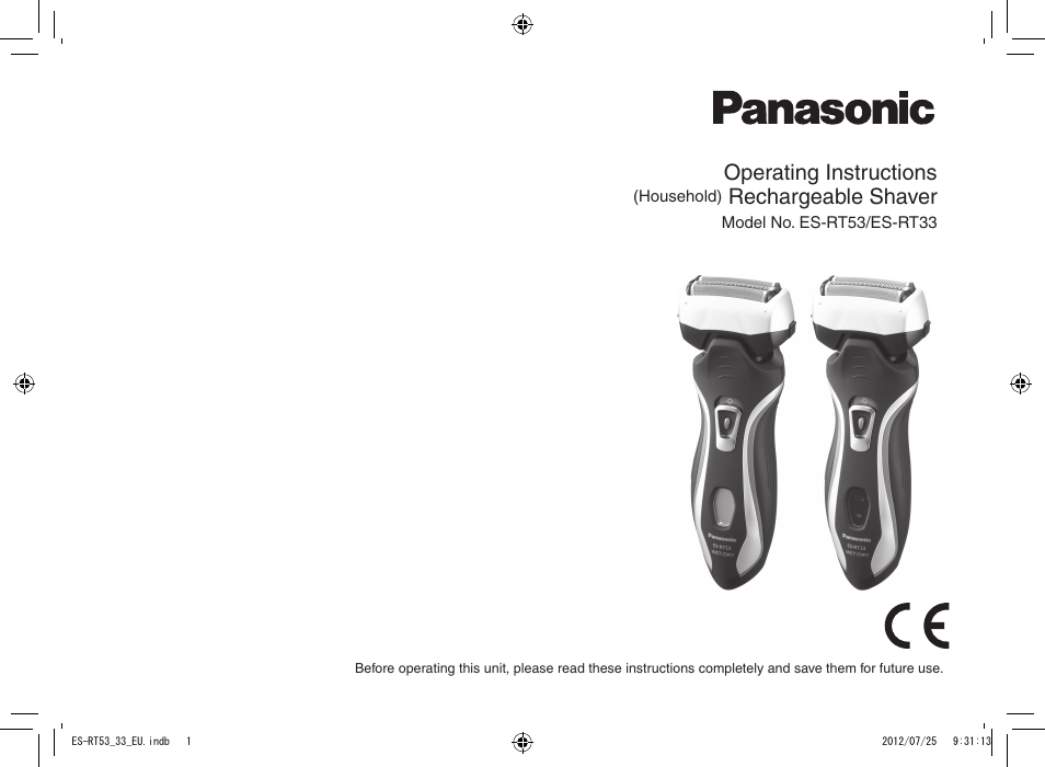 Panasonic ESRT53 User Manual | 142 pages