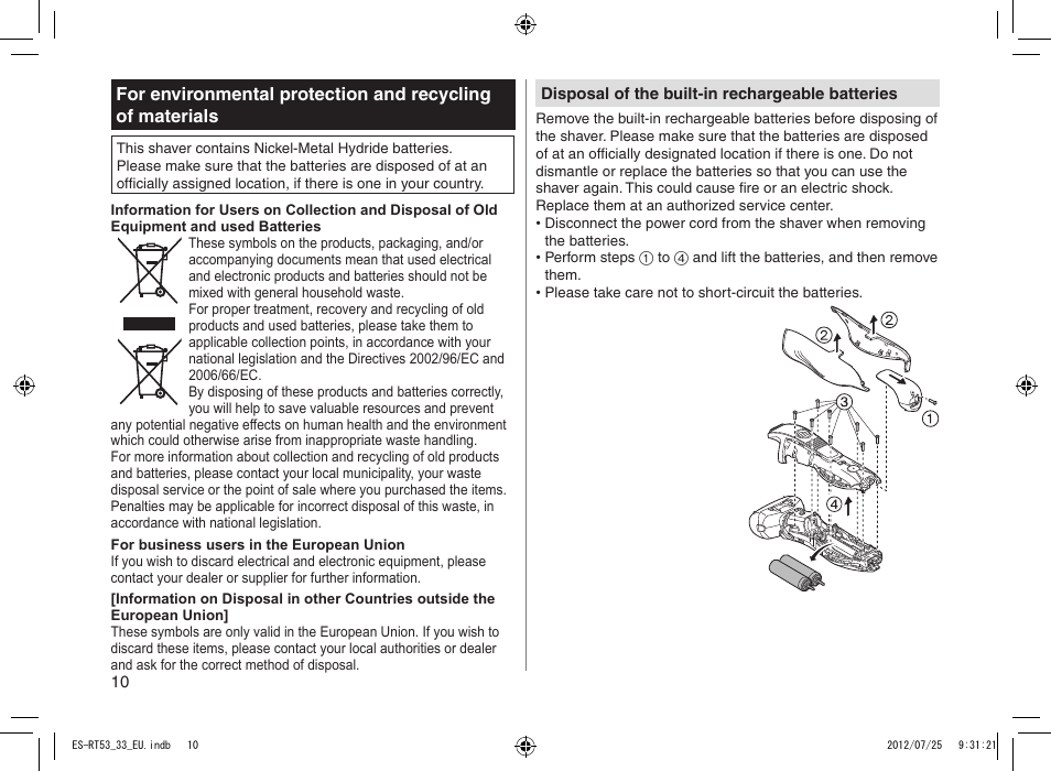 Panasonic ESRT53 User Manual | Page 10 / 142