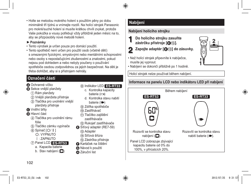 Panasonic ESRT53 User Manual | Page 102 / 142