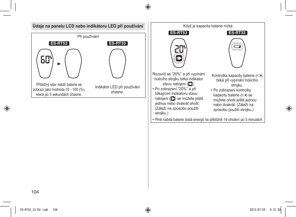 Panasonic ESRT53 User Manual | Page 104 / 142