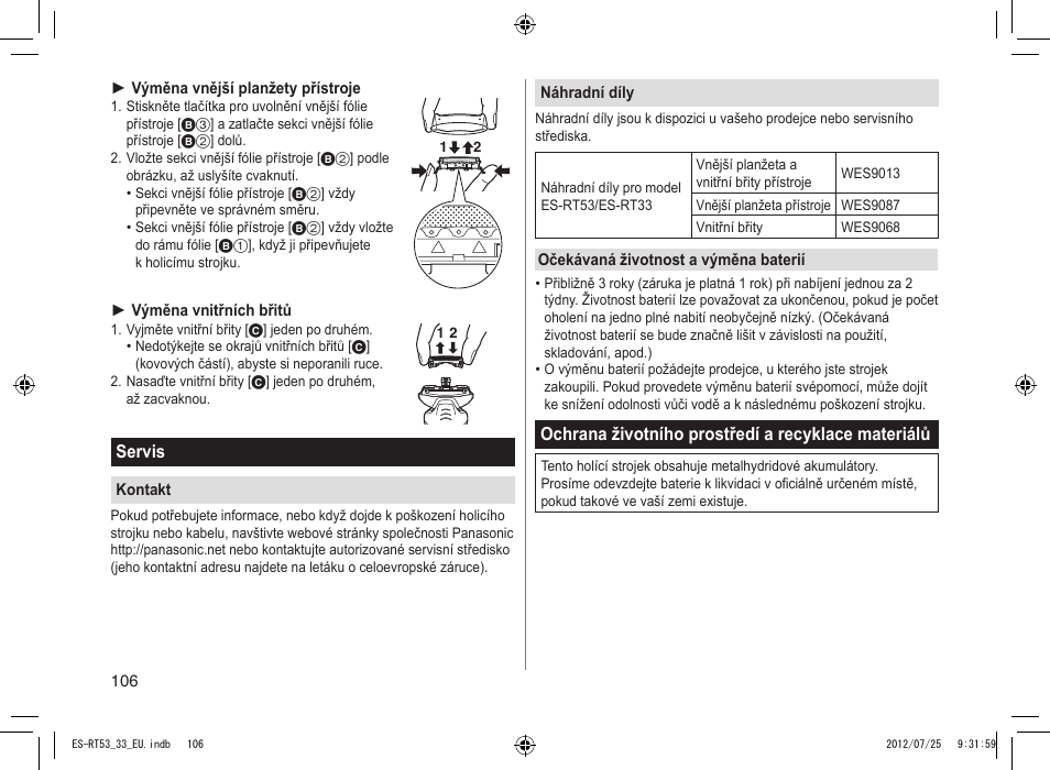 Panasonic ESRT53 User Manual | Page 106 / 142