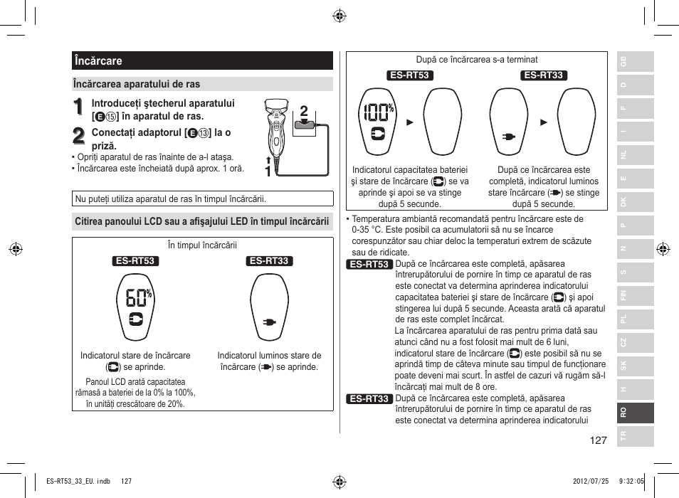 Panasonic ESRT53 User Manual | Page 127 / 142