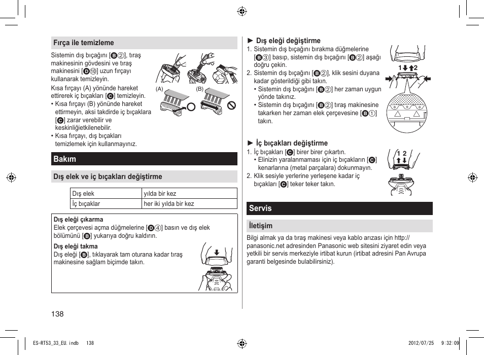Panasonic ESRT53 User Manual | Page 138 / 142