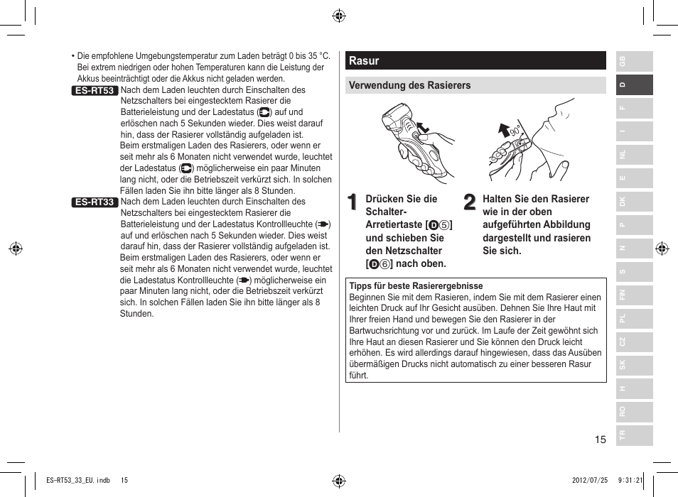 Panasonic ESRT53 User Manual | Page 15 / 142