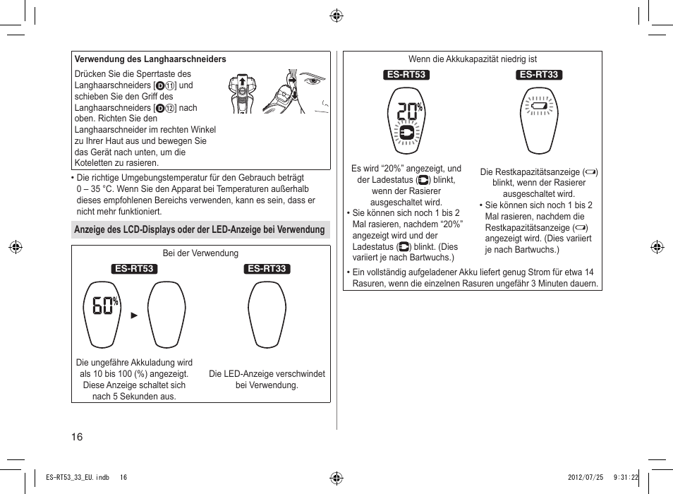 Panasonic ESRT53 User Manual | Page 16 / 142