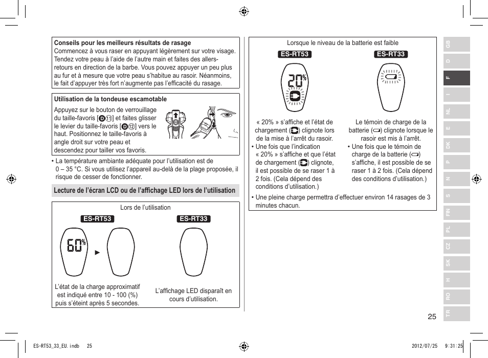 Panasonic ESRT53 User Manual | Page 25 / 142