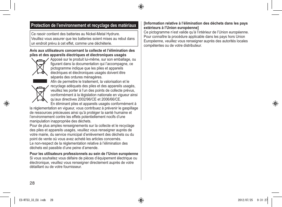 Panasonic ESRT53 User Manual | Page 28 / 142