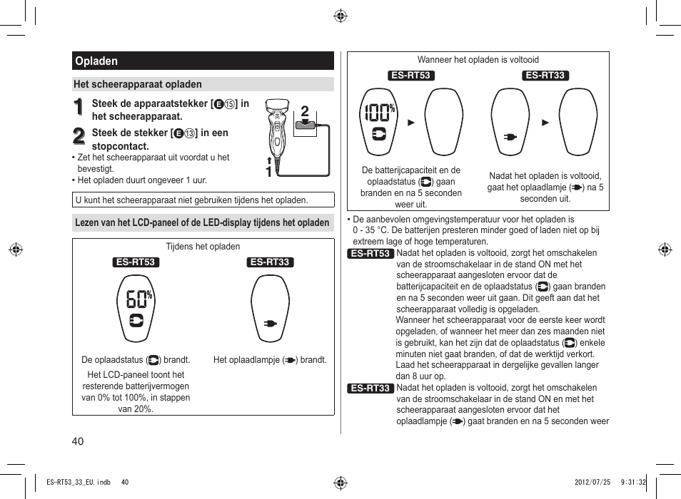 Panasonic ESRT53 User Manual | Page 40 / 142