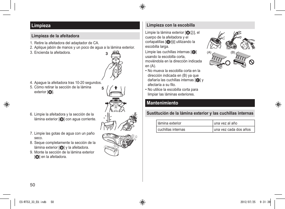 Panasonic ESRT53 User Manual | Page 50 / 142