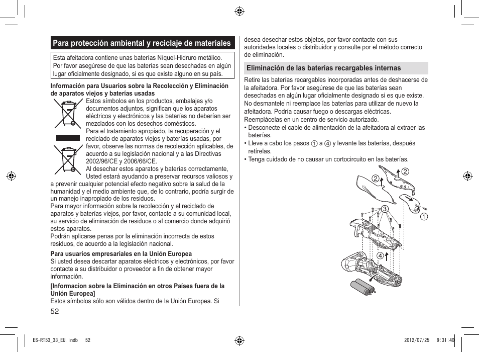 Panasonic ESRT53 User Manual | Page 52 / 142