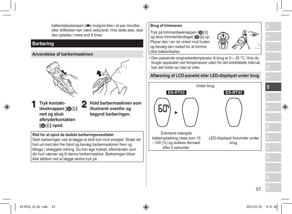 Panasonic ESRT53 User Manual | Page 57 / 142