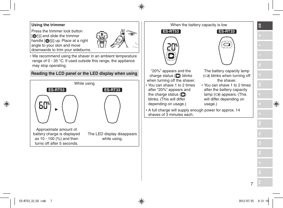 Panasonic ESRT53 User Manual | Page 7 / 142
