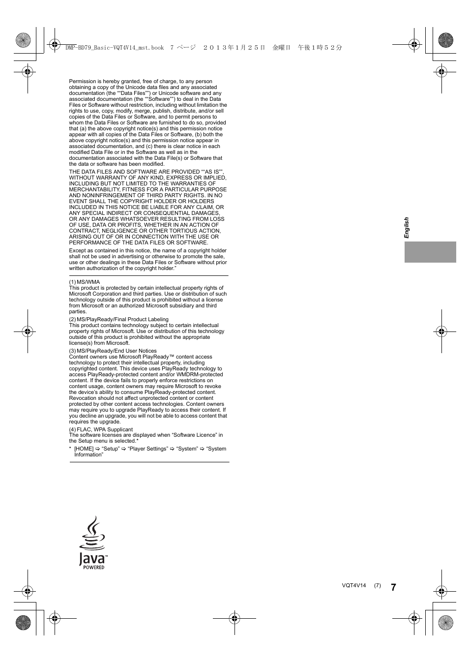 Panasonic DMPBD79EG User Manual | Page 7 / 68