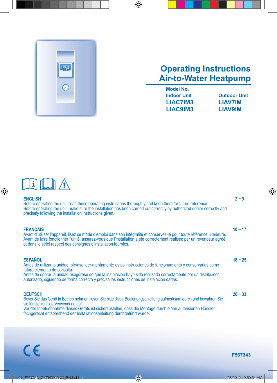 Panasonic LIAC7IM3 User Manual | 36 pages