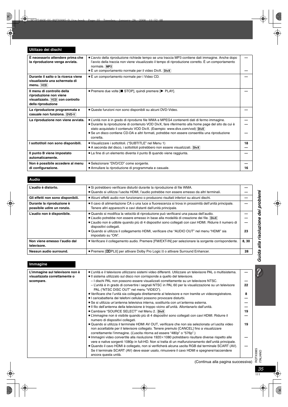 Panasonic SCPT460 User Manual | Page 111 / 116
