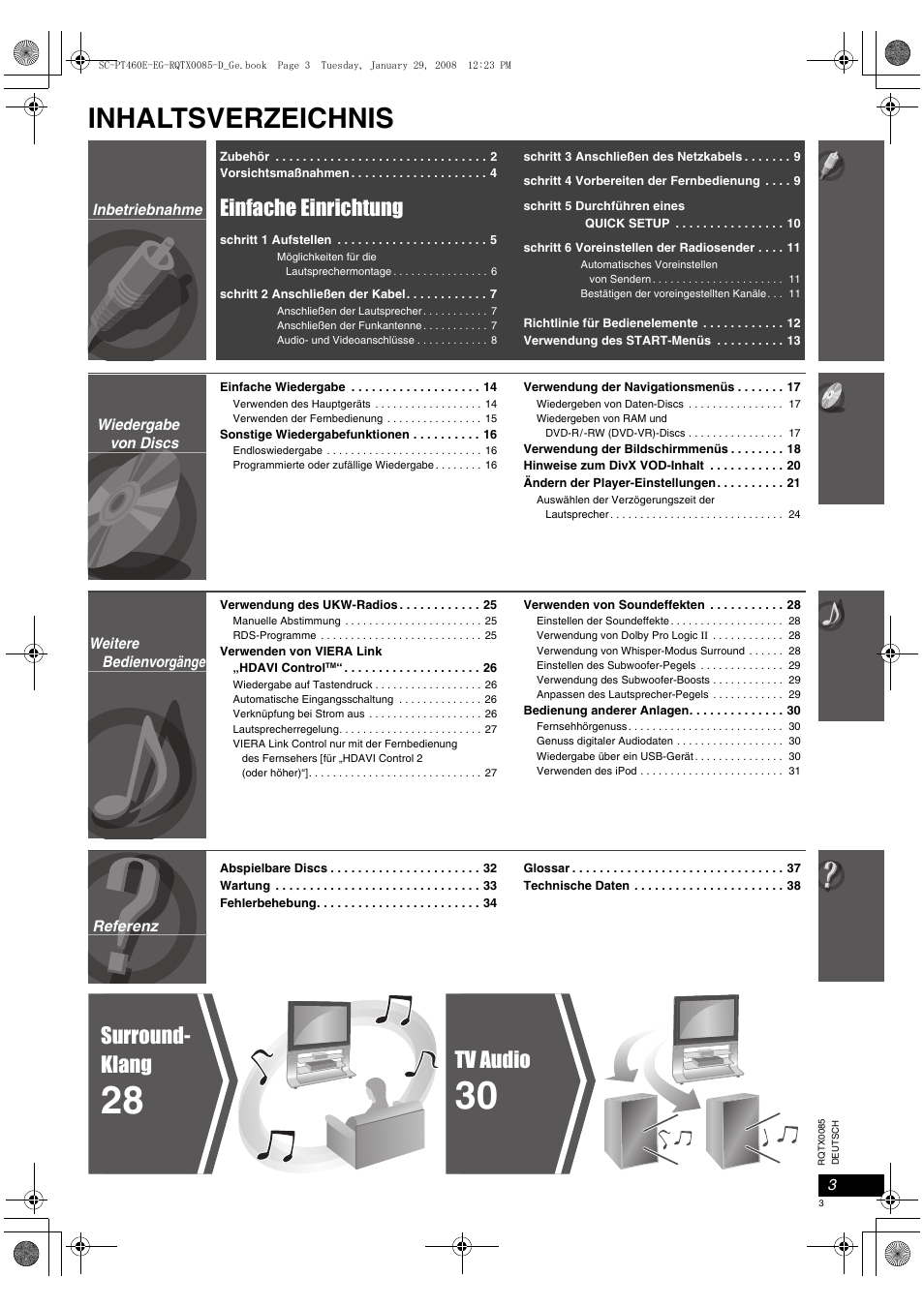 Panasonic SCPT460 User Manual | Page 3 / 116
